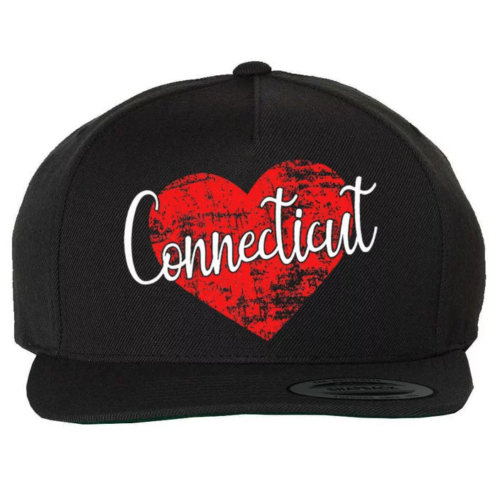 I Love Connecticut Cool Connecticut Wool Snapback Cap