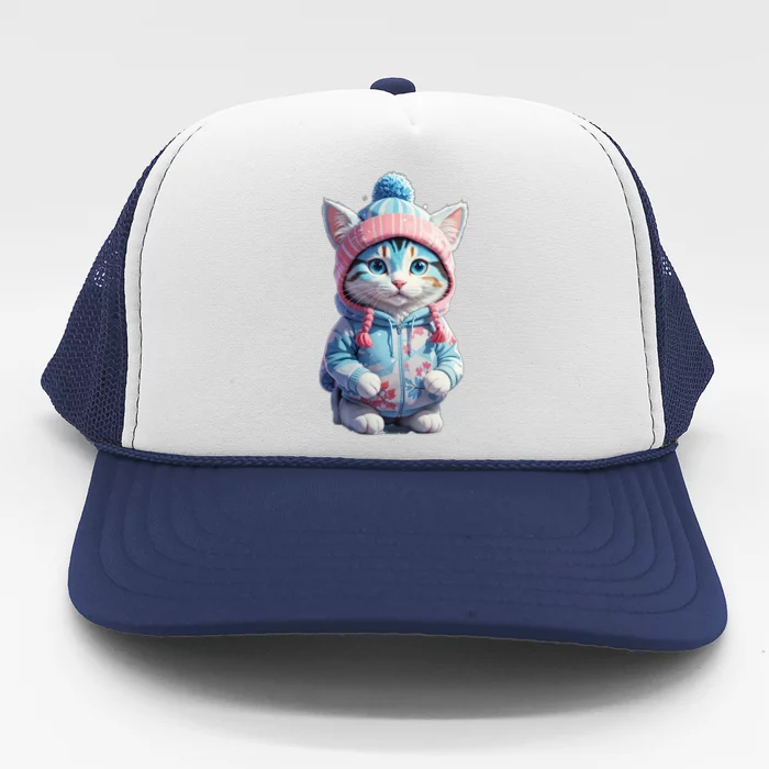 I Love Cat Trucker Hat