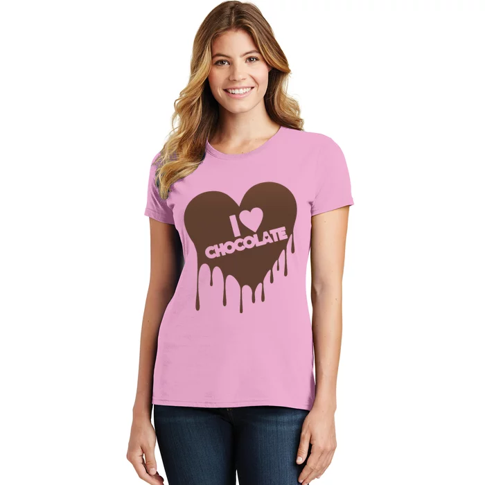 I Love Chocolate Candy Heart Lover Women's T-Shirt