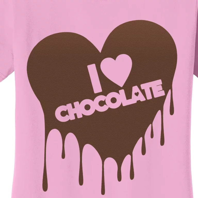 I Love Chocolate Candy Heart Lover Women's T-Shirt