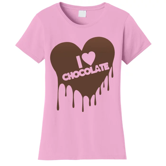 I Love Chocolate Candy Heart Lover Women's T-Shirt