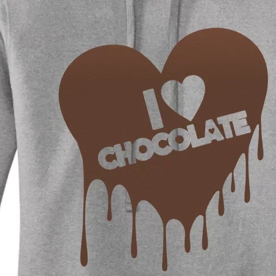 I Love Chocolate Candy Heart Lover Women's Pullover Hoodie