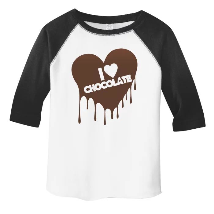 I Love Chocolate Candy Heart Lover Toddler Fine Jersey T-Shirt