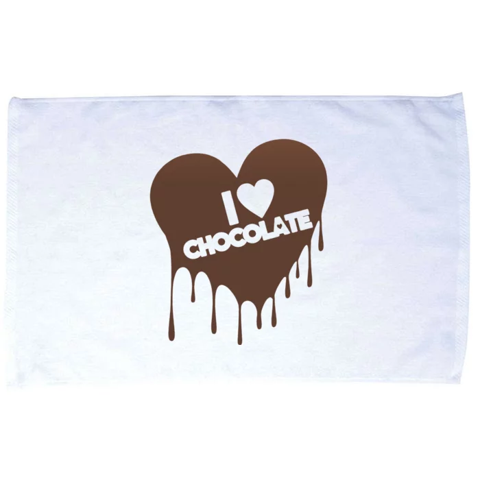 I Love Chocolate Candy Heart Lover Microfiber Hand Towel