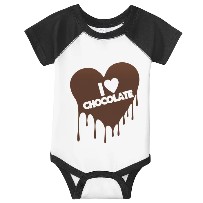 I Love Chocolate Candy Heart Lover Infant Baby Jersey Bodysuit