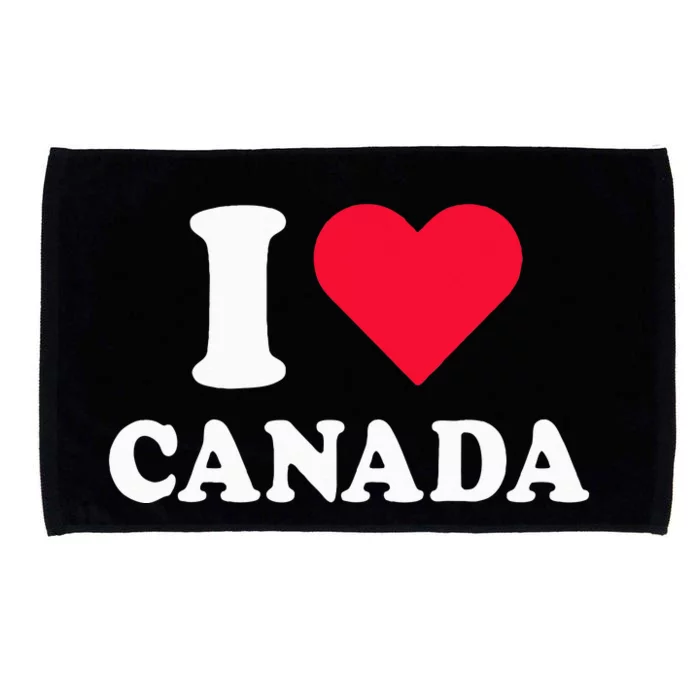 I Love Canada Heart Canada Microfiber Hand Towel