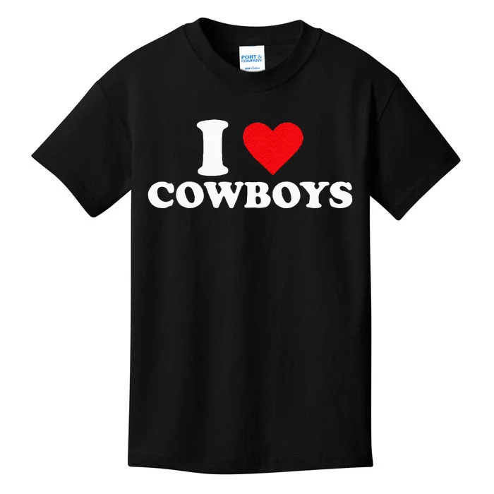 I Love Cowboys Kids T-Shirt