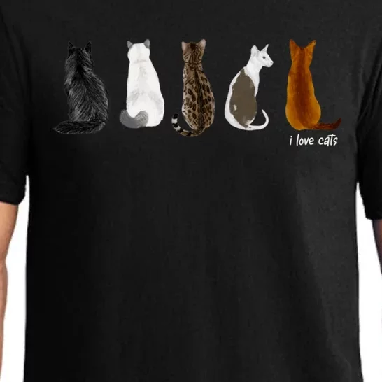 I Love Cats For Cat Lovers Cool Gift Pajama Set