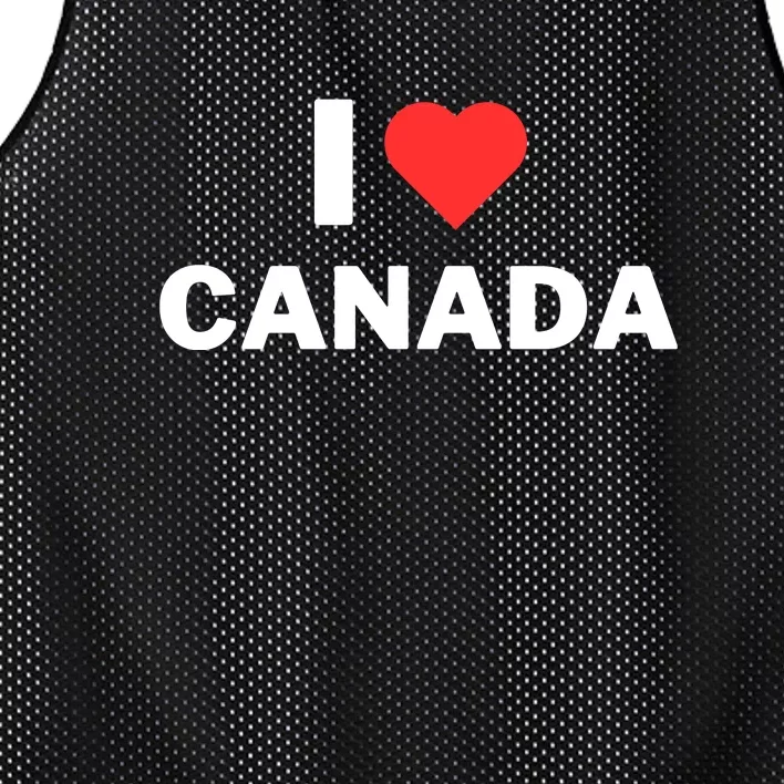 I Love Canada Mesh Reversible Basketball Jersey Tank