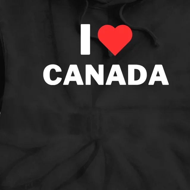 I Love Canada Tie Dye Hoodie