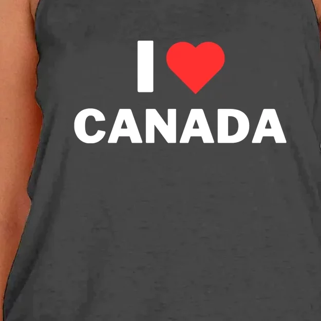 I Love Canada Women's Knotted Racerback Tank