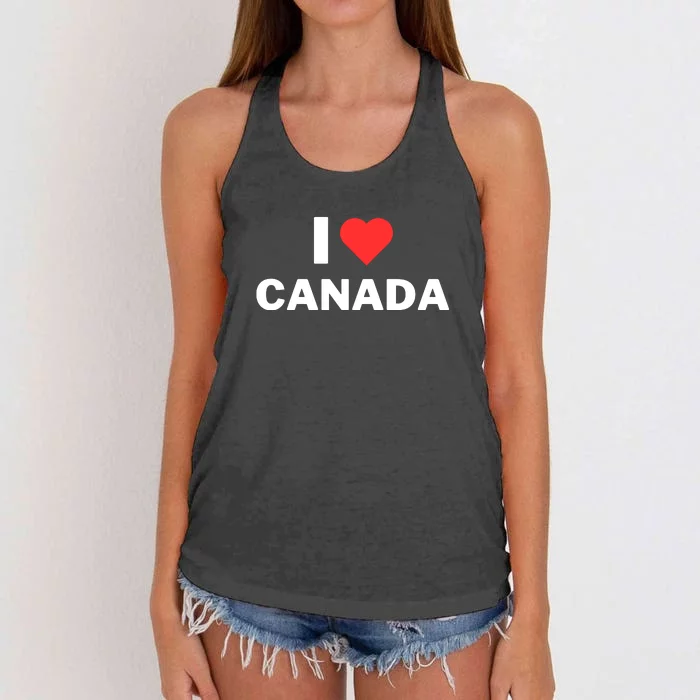 I Love Canada Women's Knotted Racerback Tank