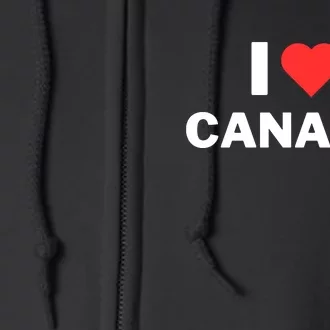 I Love Canada Full Zip Hoodie