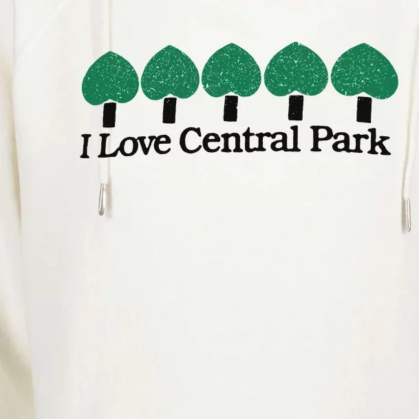 I Love Central Park Womens Funnel Neck Pullover Hood