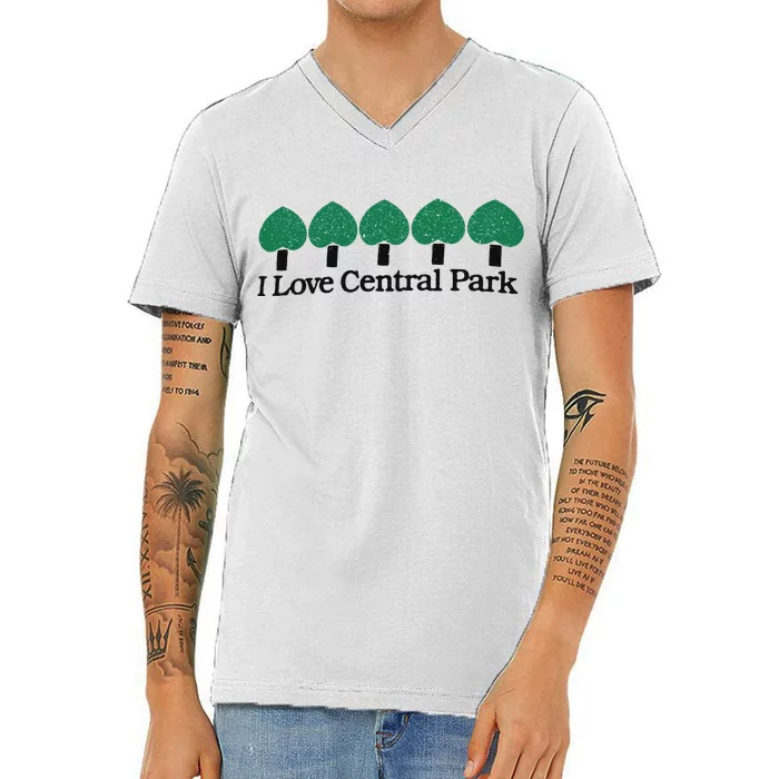 I Love Central Park V-Neck T-Shirt