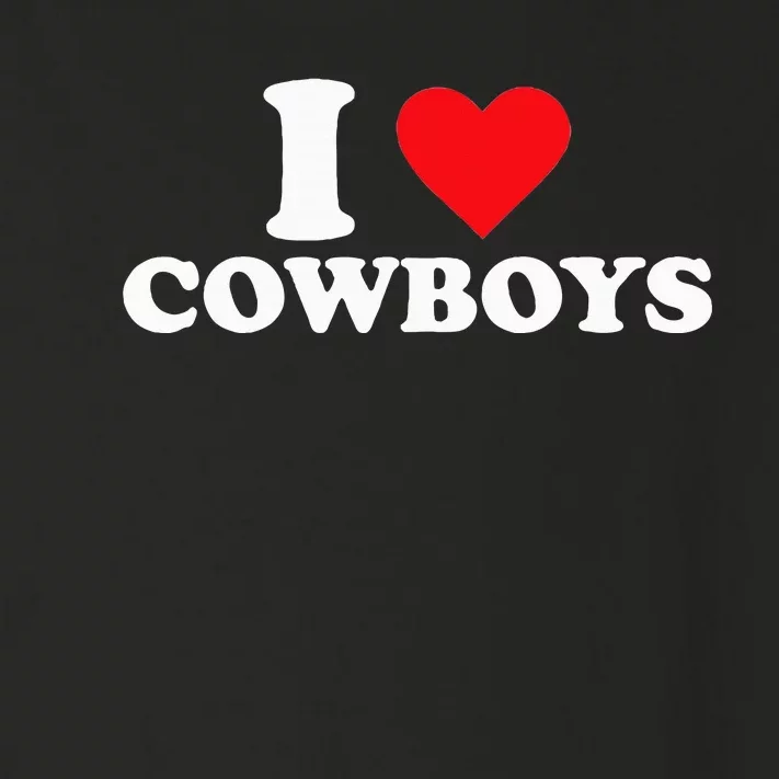 I Love Cowboys Toddler Long Sleeve Shirt