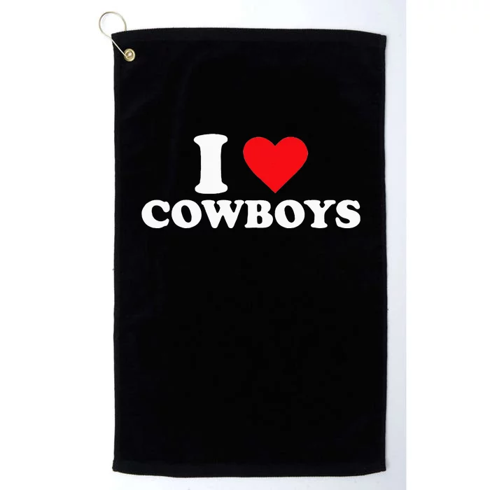 I Love Cowboys Platinum Collection Golf Towel