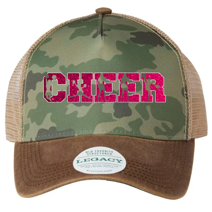 I Love Cheer Cool Cheerleader Silhouettes Cool Gift Legacy Tie Dye Trucker Hat