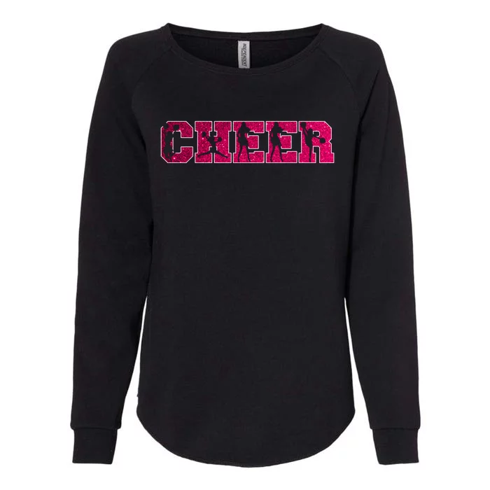 I Love Cheer Cool Cheerleader Silhouettes Cool Gift Womens California Wash Sweatshirt