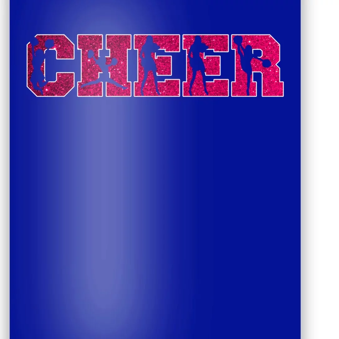 I Love Cheer Cool Cheerleader Silhouettes Cool Gift Poster