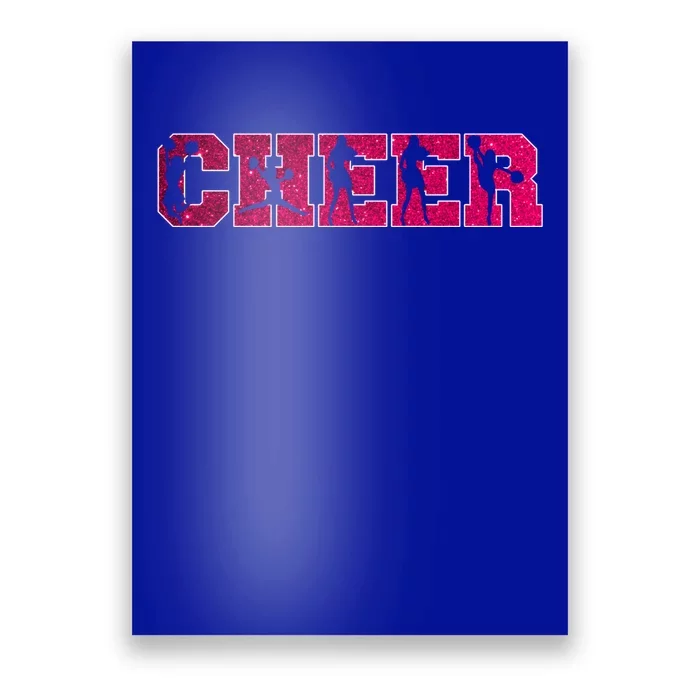 I Love Cheer Cool Cheerleader Silhouettes Cool Gift Poster