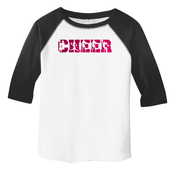 I Love Cheer Cool Cheerleader Silhouettes Cool Gift Toddler Fine Jersey T-Shirt