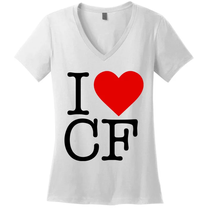 I Love Charlotte Folk Women's V-Neck T-Shirt