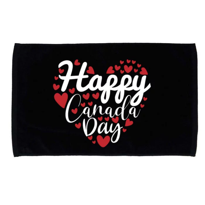 I Love Canada Happy Canada Day Gift Microfiber Hand Towel