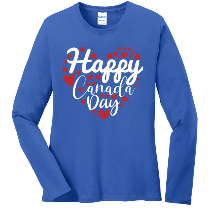 I Love Canada Happy Canada Day Gift Ladies Long Sleeve Shirt