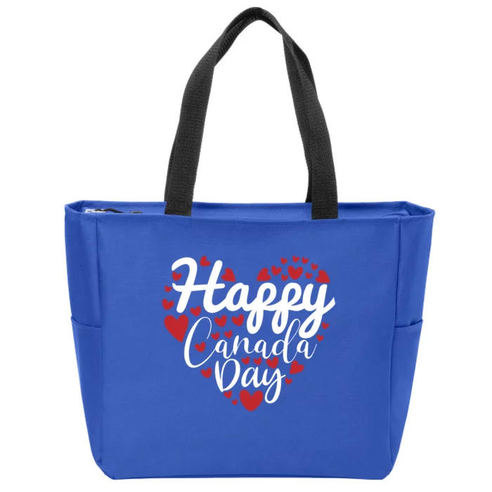 I Love Canada Happy Canada Day Gift Zip Tote Bag