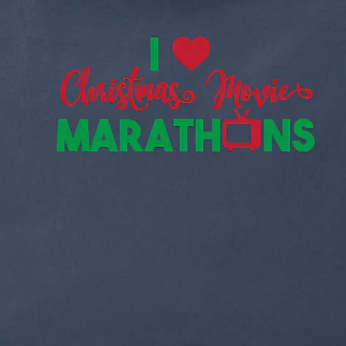 I Love Christmas Movies Marathons Zip Tote Bag