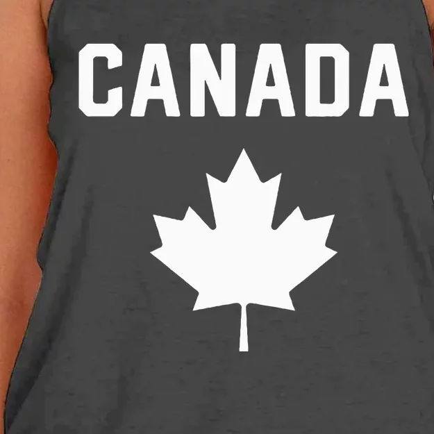 I Love Canada Minimalist Canadian Flag Women's Knotted Racerback Tank