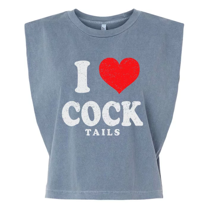 I Love Cocktails Funny Pun Sexual Innuendo Drinking Vintage Garment-Dyed Women's Muscle Tee