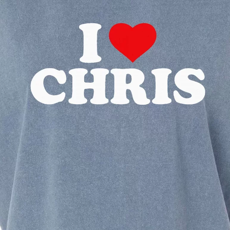 I Love Chris Garment-Dyed Women's Muscle Tee