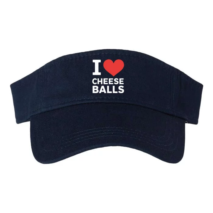 I Love Cheese Balls Funny Foodie Funny Cheese Ball Lover Valucap Bio-Washed Visor