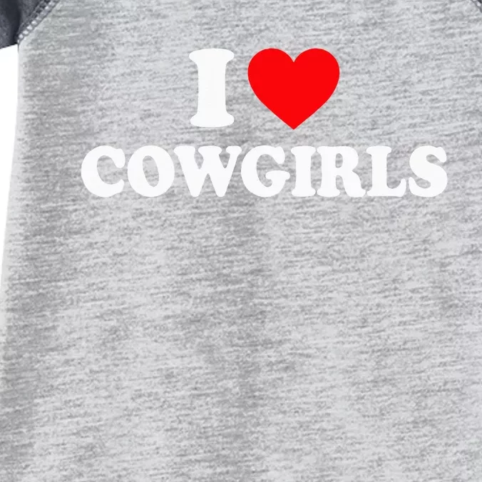 I Love Cowgirls I Heart Cowgirls Infant Baby Jersey Bodysuit