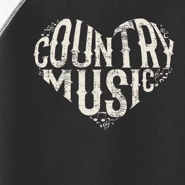 I Love Country Design Country Music Lover Gift Idea Toddler Fine Jersey T-Shirt