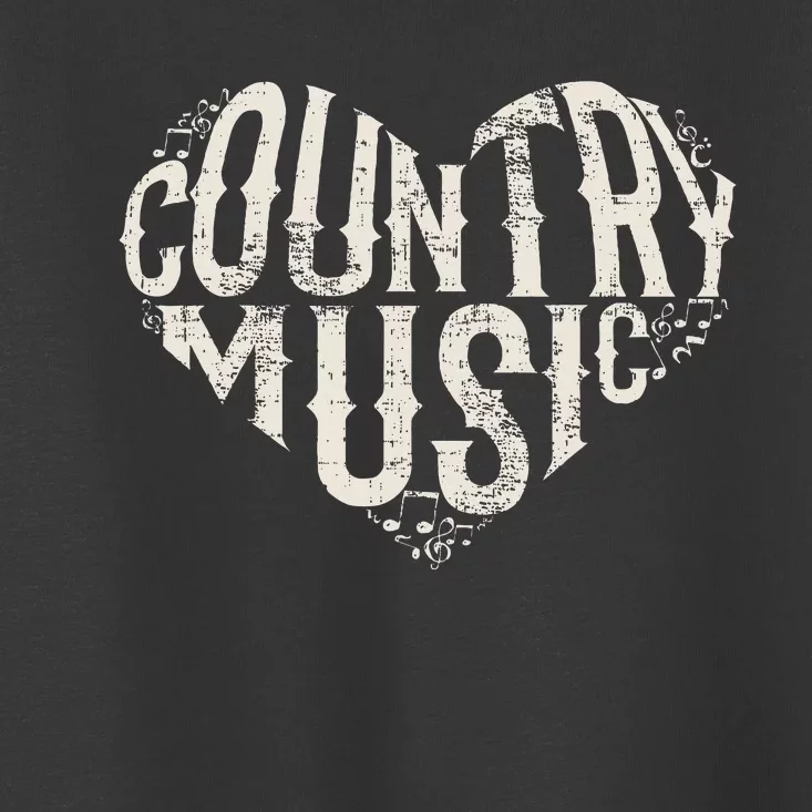 I Love Country Design Country Music Lover Gift Idea Toddler T-Shirt