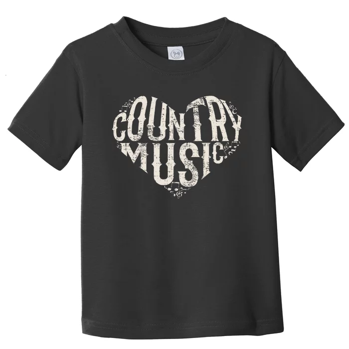 I Love Country Design Country Music Lover Gift Idea Toddler T-Shirt