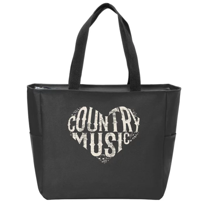 I Love Country Design Country Music Lover Gift Idea Zip Tote Bag