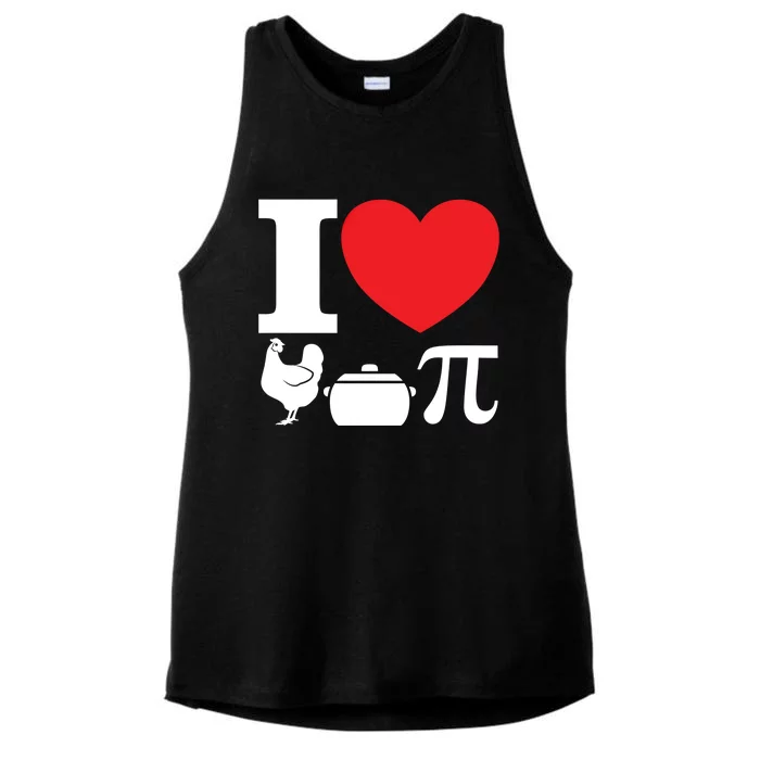 I Love Chicken Pot Pi Pie Day Math Great Gift Ladies Tri-Blend Wicking Tank