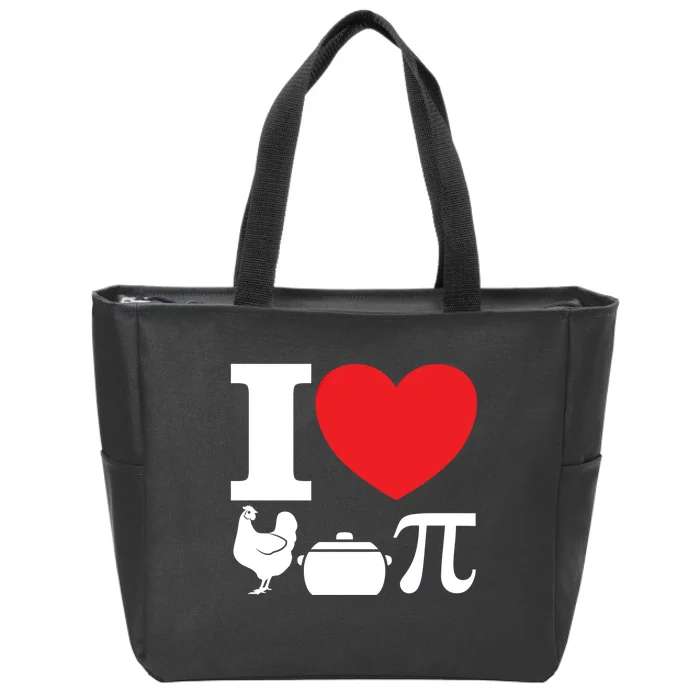 I Love Chicken Pot Pi Pie Day Math Great Gift Zip Tote Bag