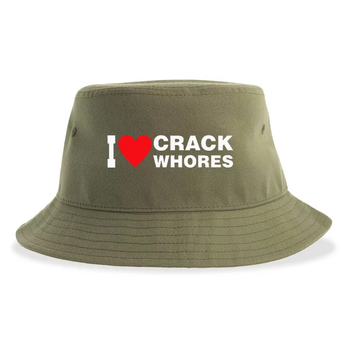 I Love Crack Whores Apparel Sustainable Bucket Hat