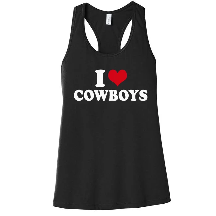 I Love Cowboys Women's Racerback Tank