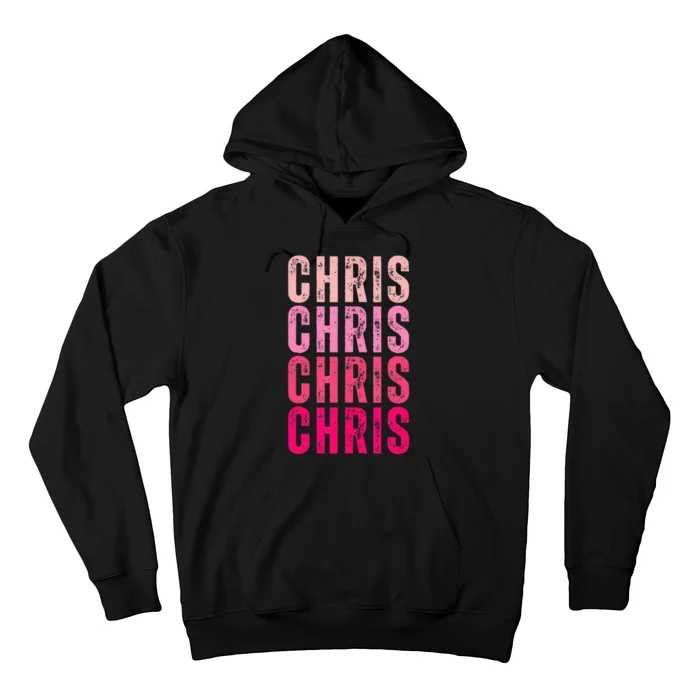 I Love Chris First Name Chris Vintage Hoodie