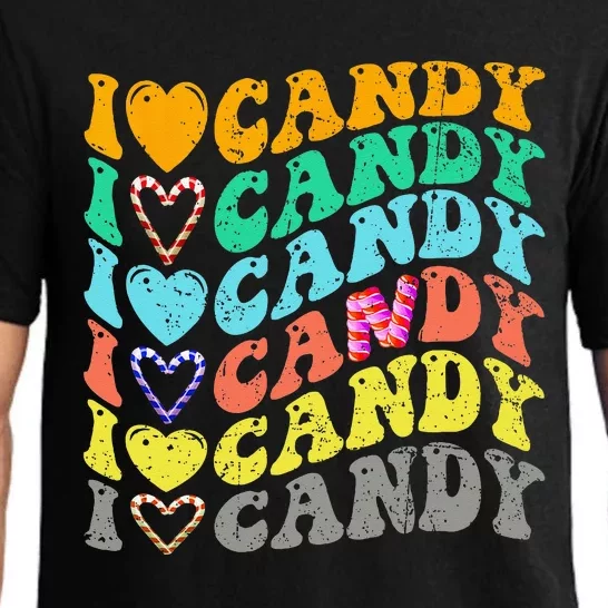 I Love Candy Halloween Party Cute Trick Or Treat Candyland Pajama Set