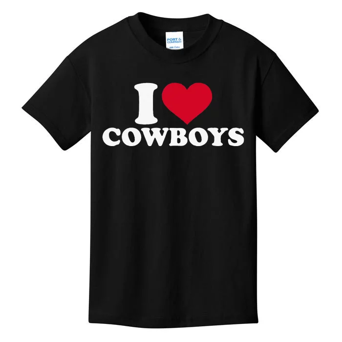 I Love Cowboys Kids T-Shirt