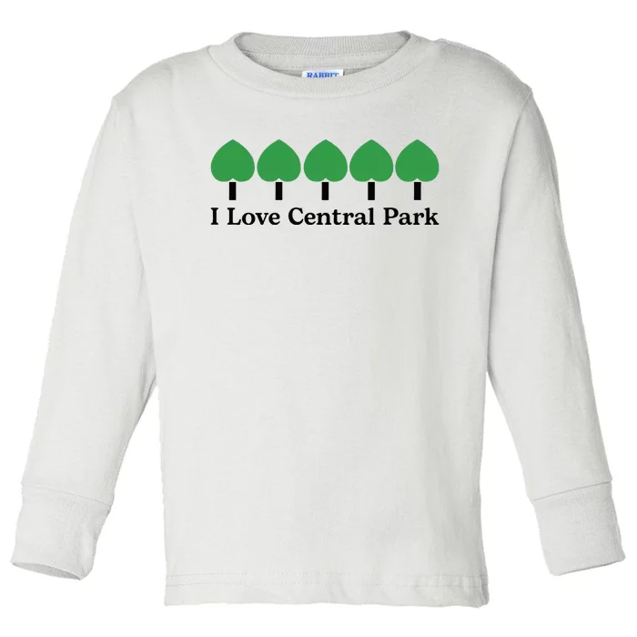 I Love Central Park Toddler Long Sleeve Shirt