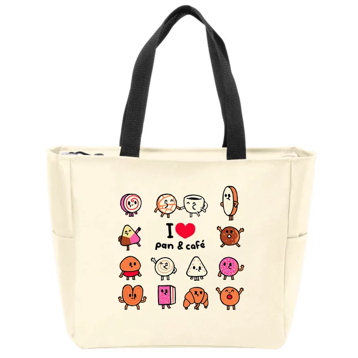 I Love Coffee I Love Coffee And Bread. Zip Tote Bag