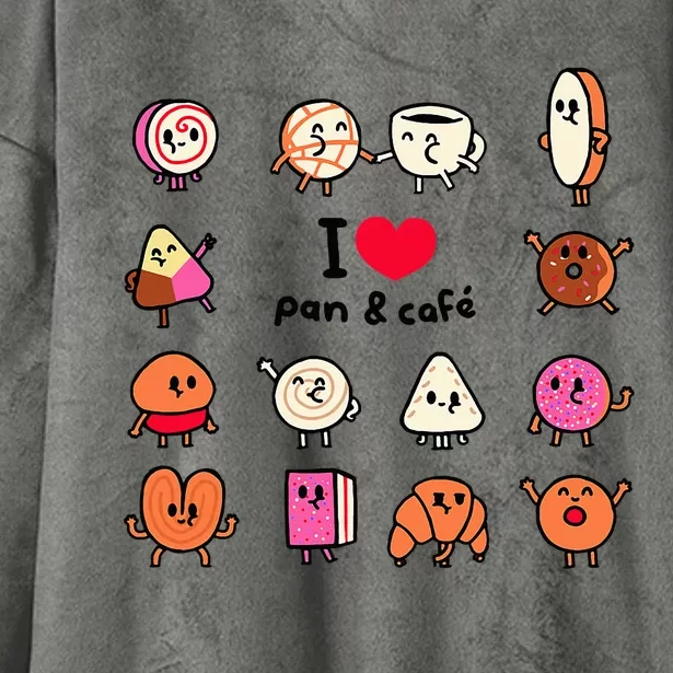 I Love Coffee I Love Coffee And Bread. Hooded Wearable Blanket